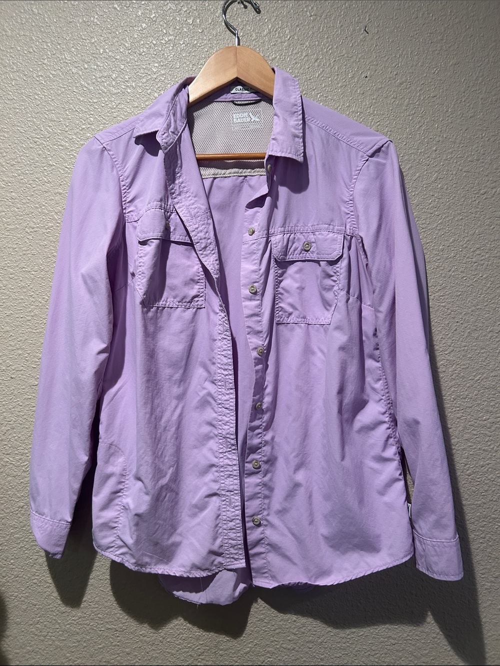 Eddie Bauer Lavender Button-Up Shirt
